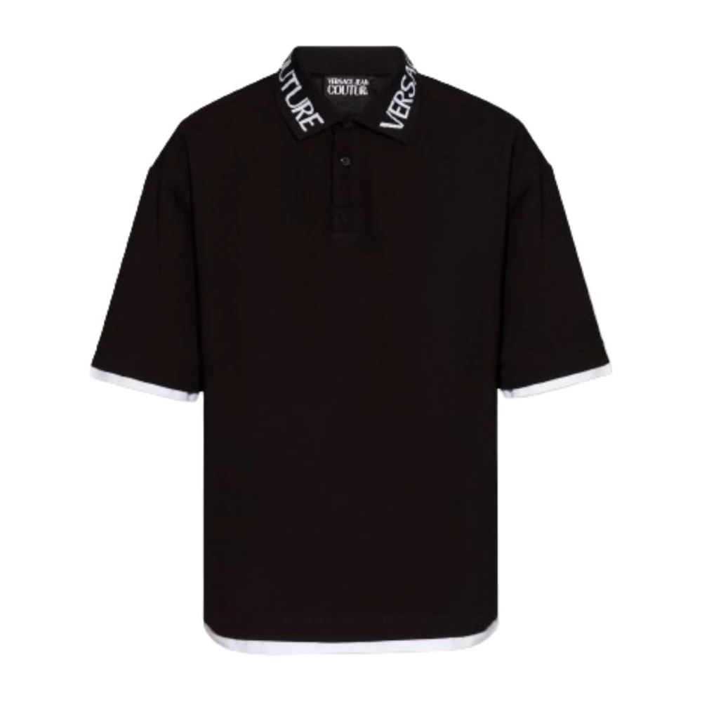 Versace Jeans Couture Zwarte T-shirts en Polos Black Heren