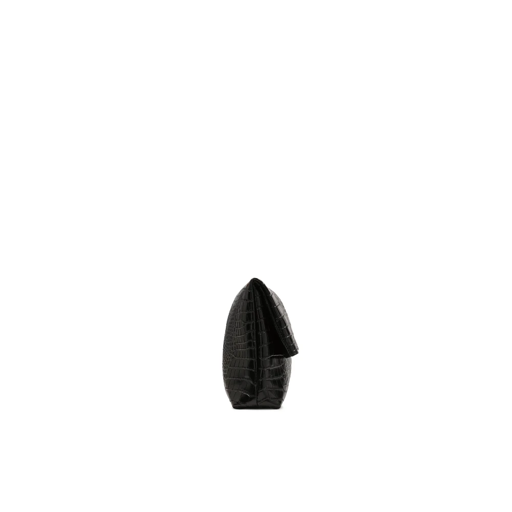 Kazar Studio Grote reliëflederen avondhandtas Black Dames