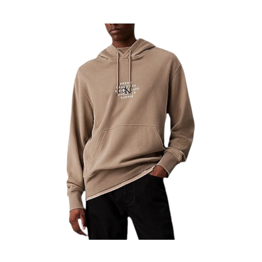 Calvin Klein Stijlvolle Sweatshirt voor Mannen Beige Heren