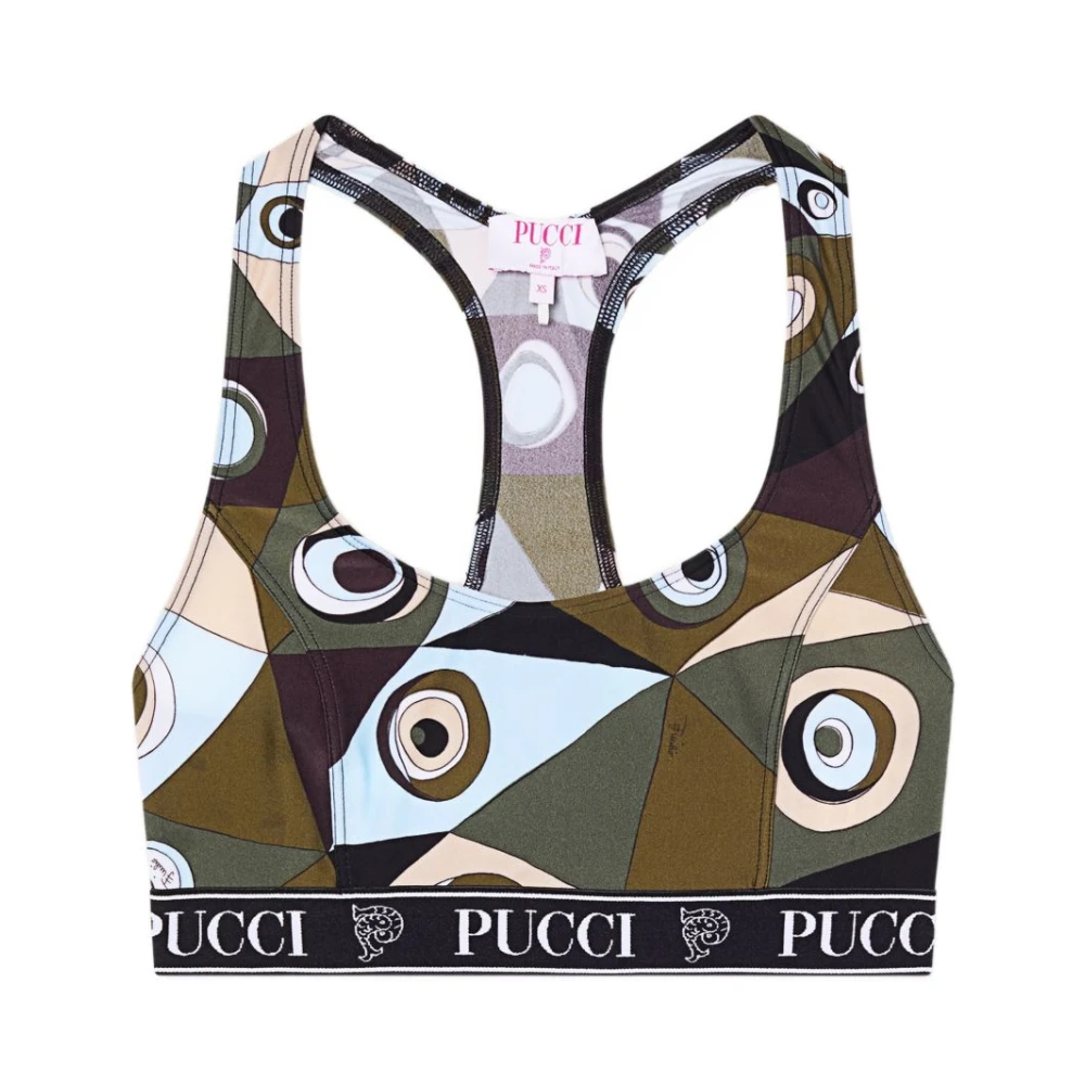 Pucci Women's Multicolor Occhi Print Top - Sports Bras - Xs - Sport