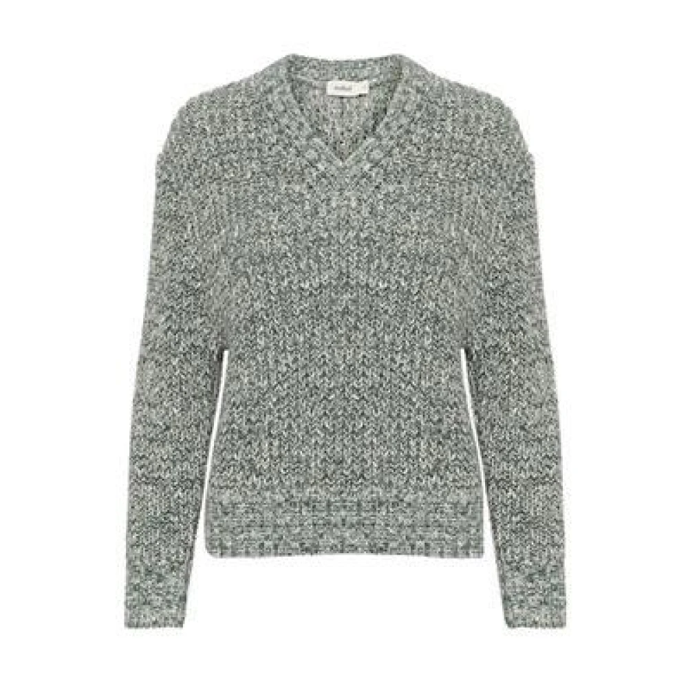 Soaked in Luxury Gebreide Trui Kamelia Lange Mouw Green Dames