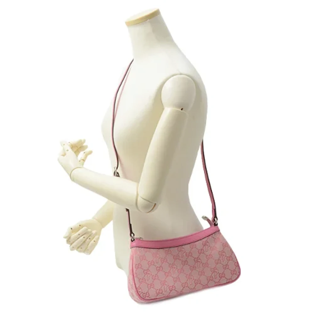 Gucci Vintage Pre-owned Canvas gucci-bags Pink Dames