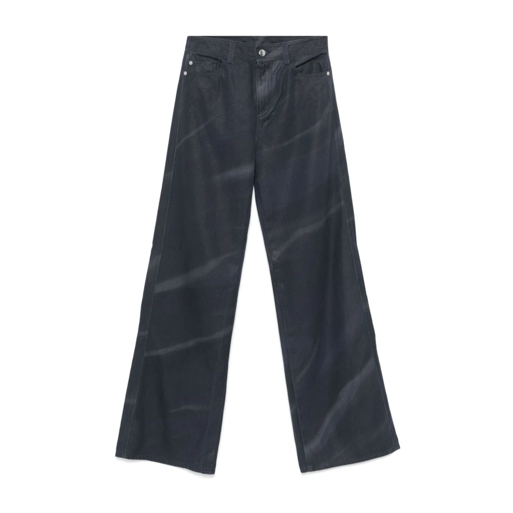 Emporio Armani Zwarte Denim Jeans met Vervaagd Effect Black Dames