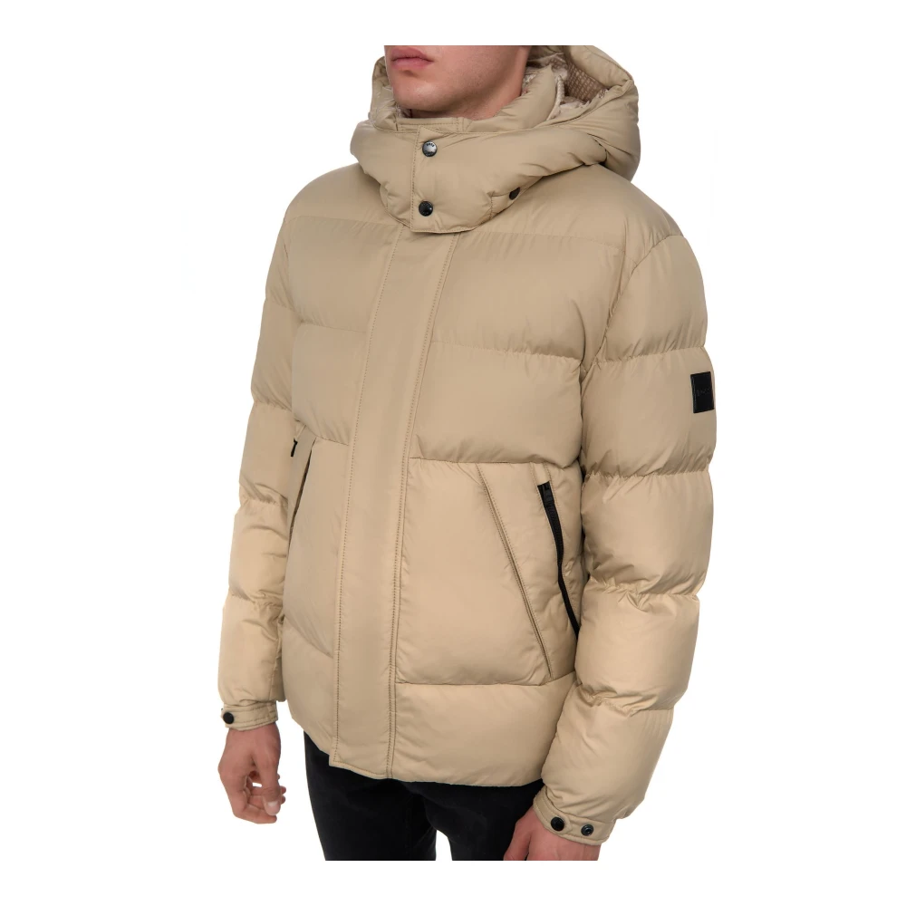Boss Capuchon Puffer Jacket H-Corbinian3 Beige Heren