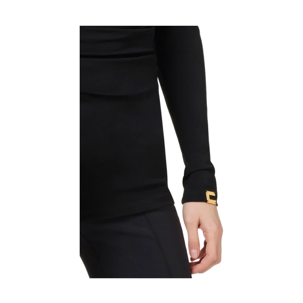 Elisabetta Franchi Zwarte Truien voor Vrouwen Black Dames