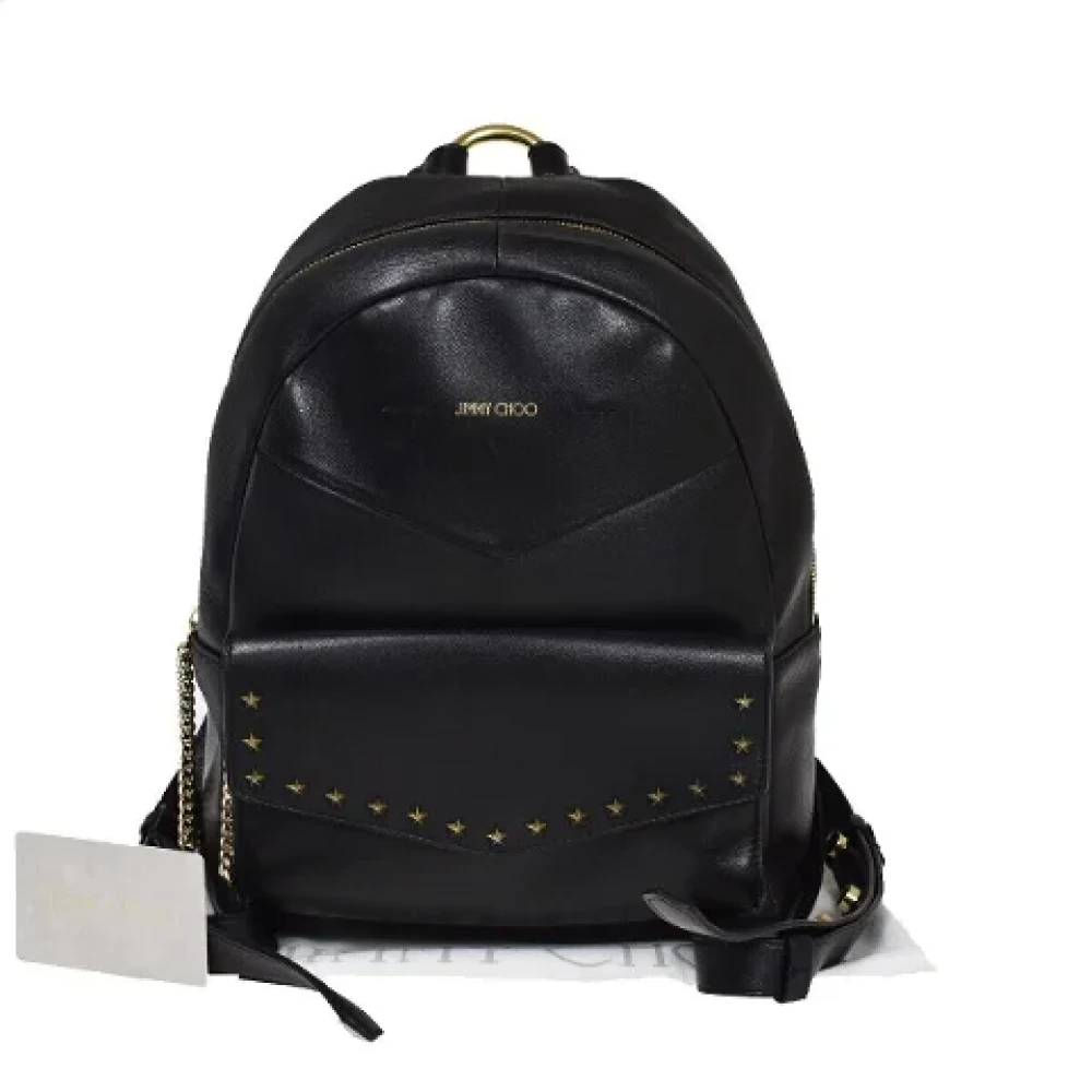 Jimmy Choo Pre-owned Leather backpacks Black Dames