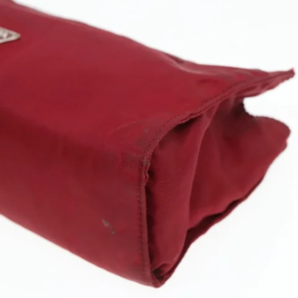 Prada Vintage Pre-owned Nylon pouches Red Dames