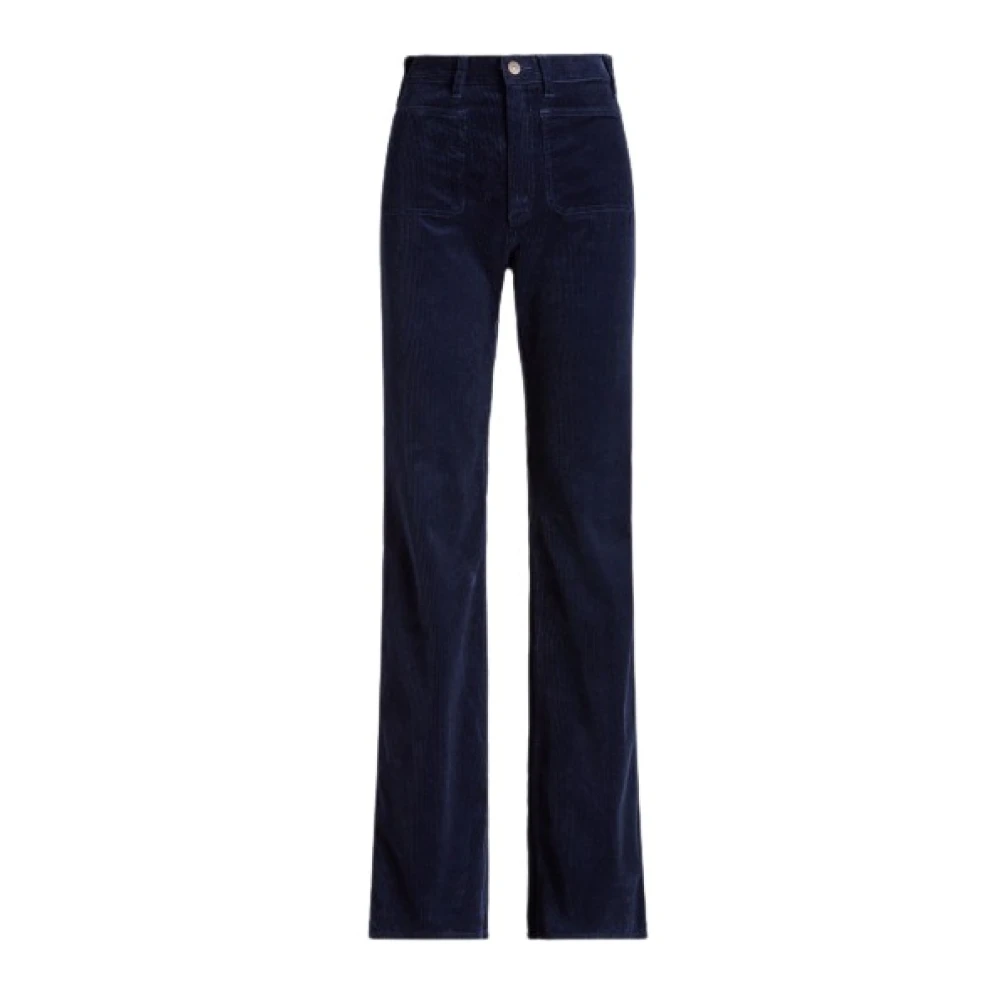Polo Ralph Lauren Ribfluwelen Flare Broek Navy Cruise Blue Dames
