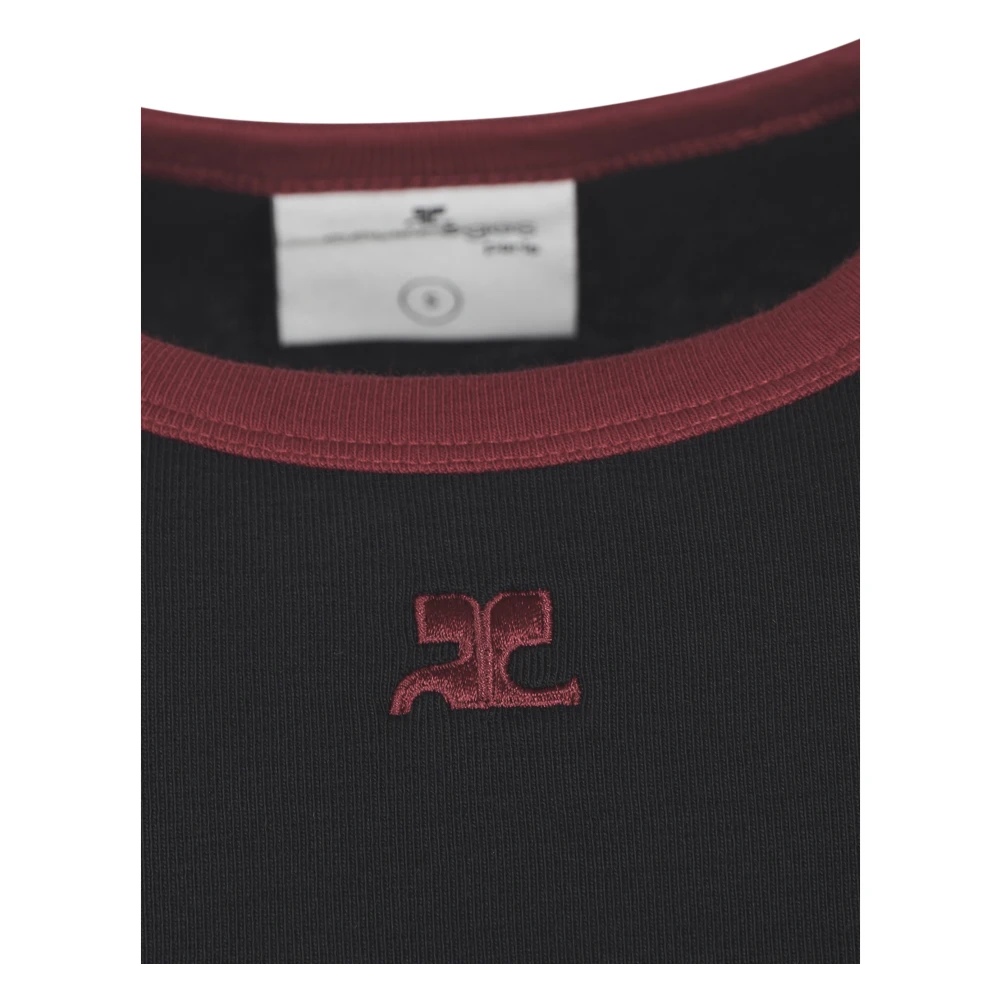 Courrèges Stijlvolle T-shirts en Polos Collectie Black Dames