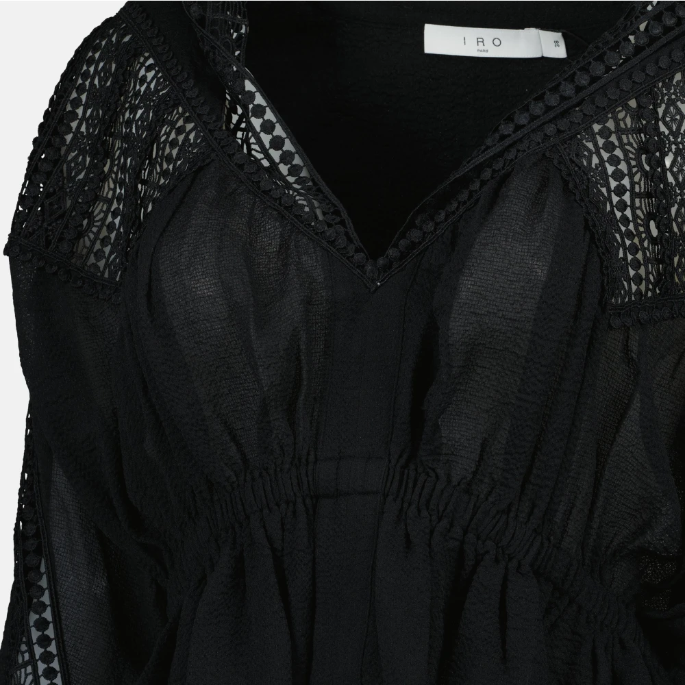 IRO Zwarte Rixi Blouse met V-hals Black Dames