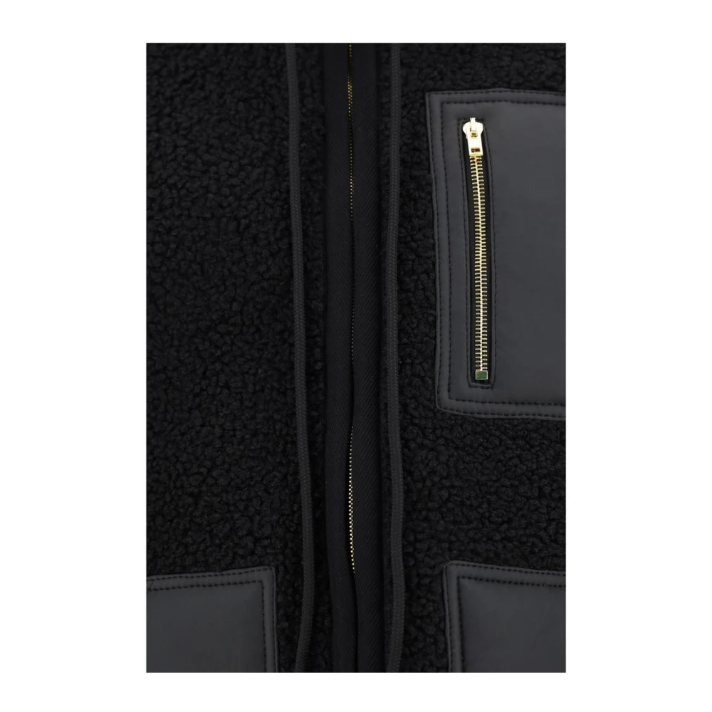 Moschino Jas met Shearling Effect en Ritssluiting Black Heren