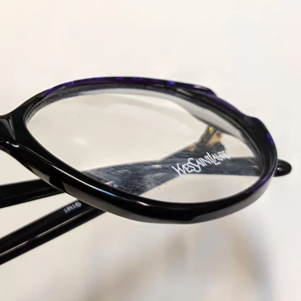 Yves Saint Laurent Vintage Pre-owned Acetate sunglasses Black Dames