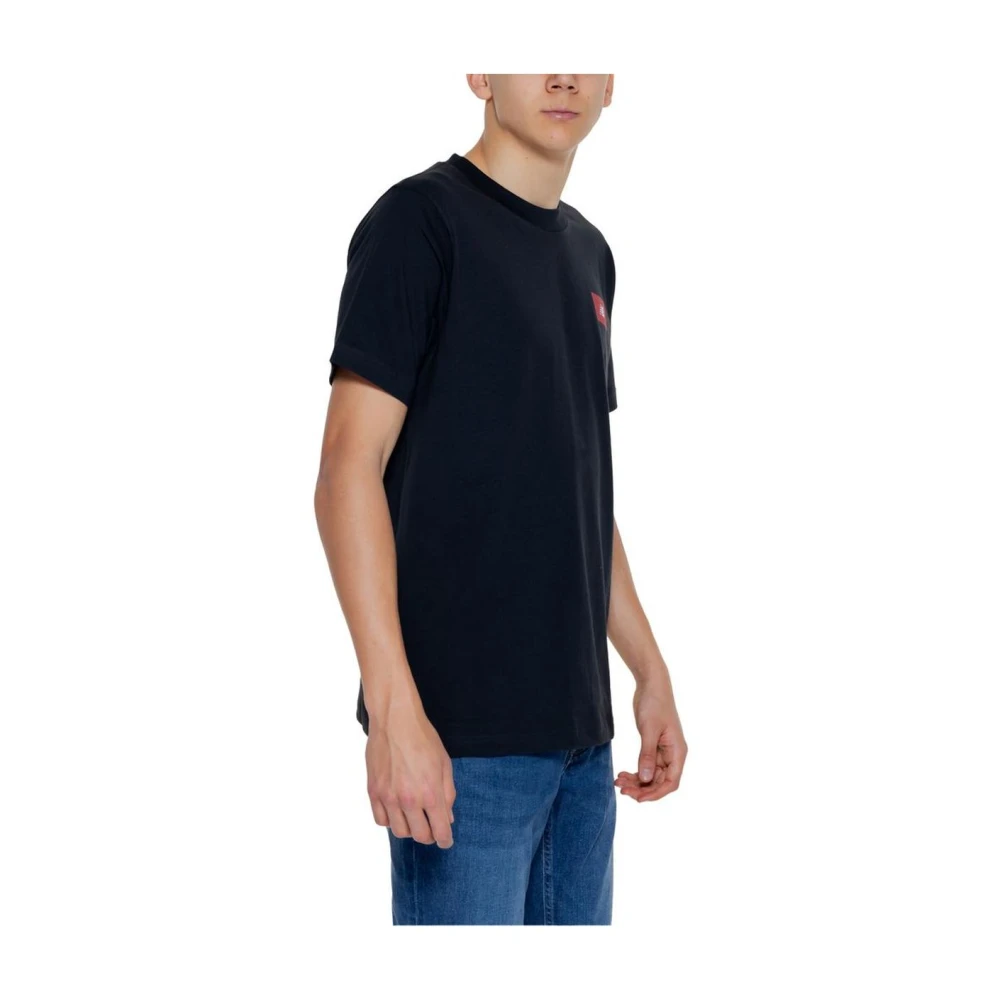 New Balance Essentials Logo Tee Crew Neck T-Shirt Black Heren