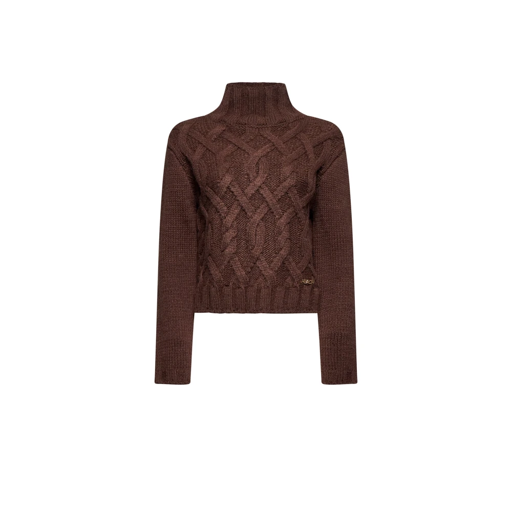 Silvian Heach Vrouw Bruin Truien & Vesten Dames, Xl, Wol, Trui Met Gevlochten Afwerking