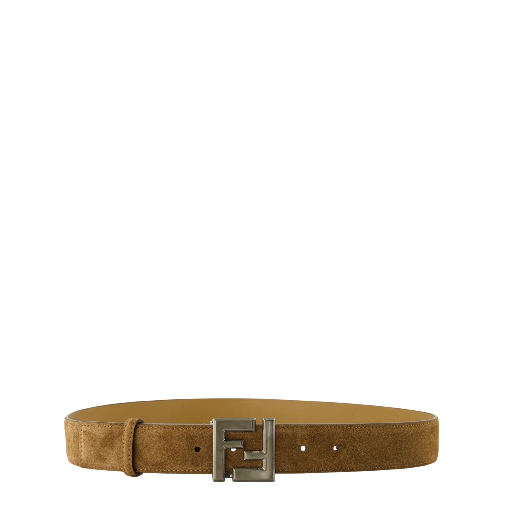 Fendi Men's Brown Belts, 100 Cm, Ff Squared Belt