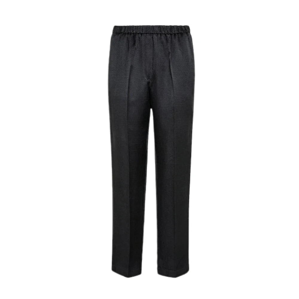 Forte Straight Trousers Black Dames