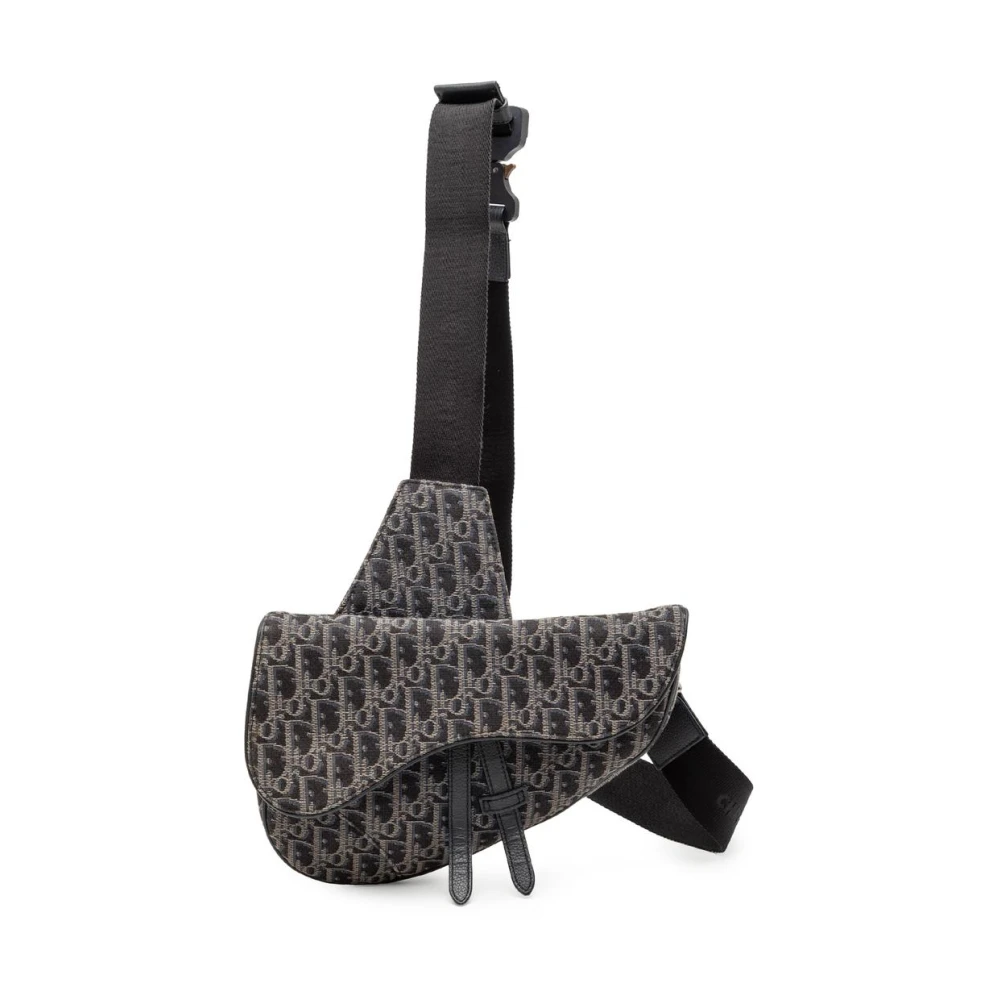Dior Vintage Women's Black Pre-Owned Saddle Bag