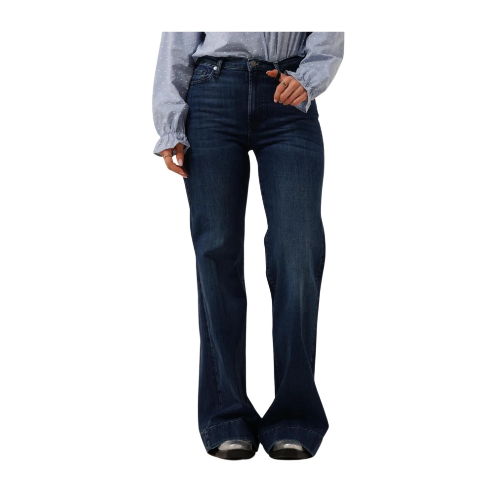 7 For All Mankind Jeans Flare Pre-owned Blue Dames