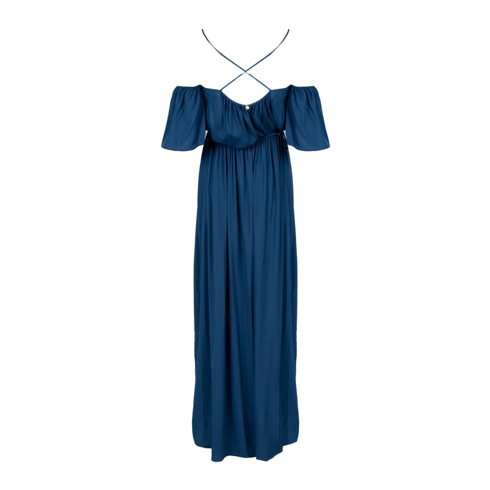 Liu Jo Elegante Maxi Jurk Blue Dames