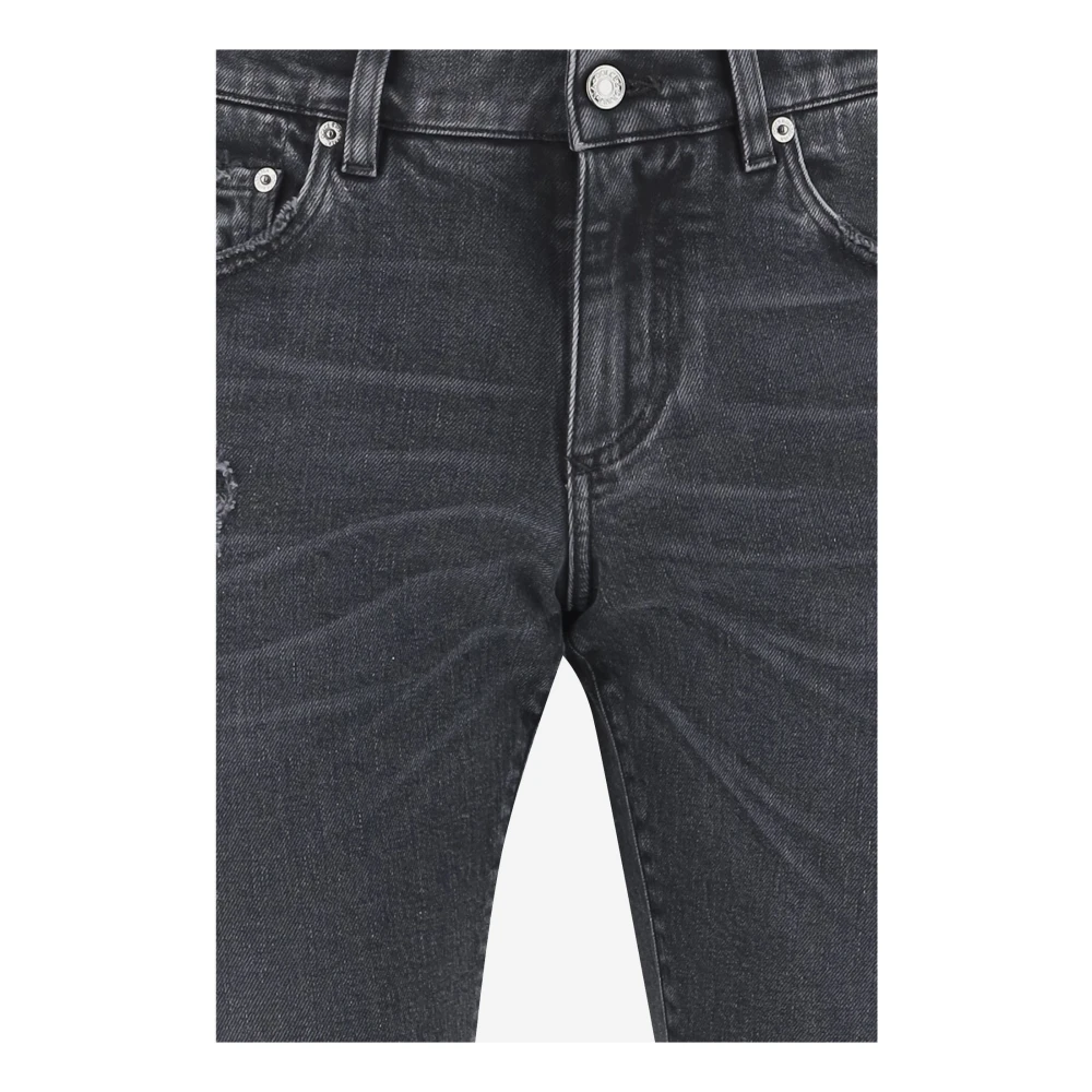 Dolce & Gabbana Donkergrijze Denim Jeans met Logo Gray Heren