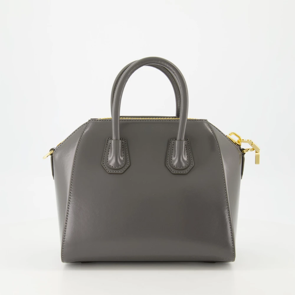 Givenchy Mini Antigona Box Leren Tas Gray Dames