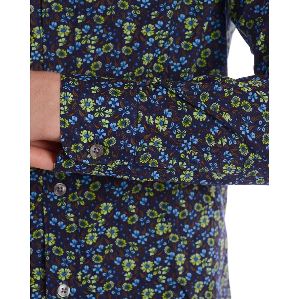 Daniele Alessandrini Basic Overhemd Blue Heren