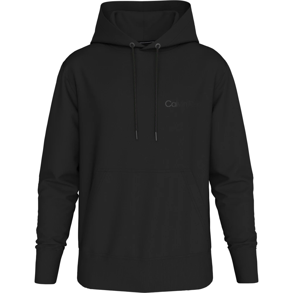 Calvin Klein Zwarte Hoodie Sweater Stijlvol Mannen Black Heren