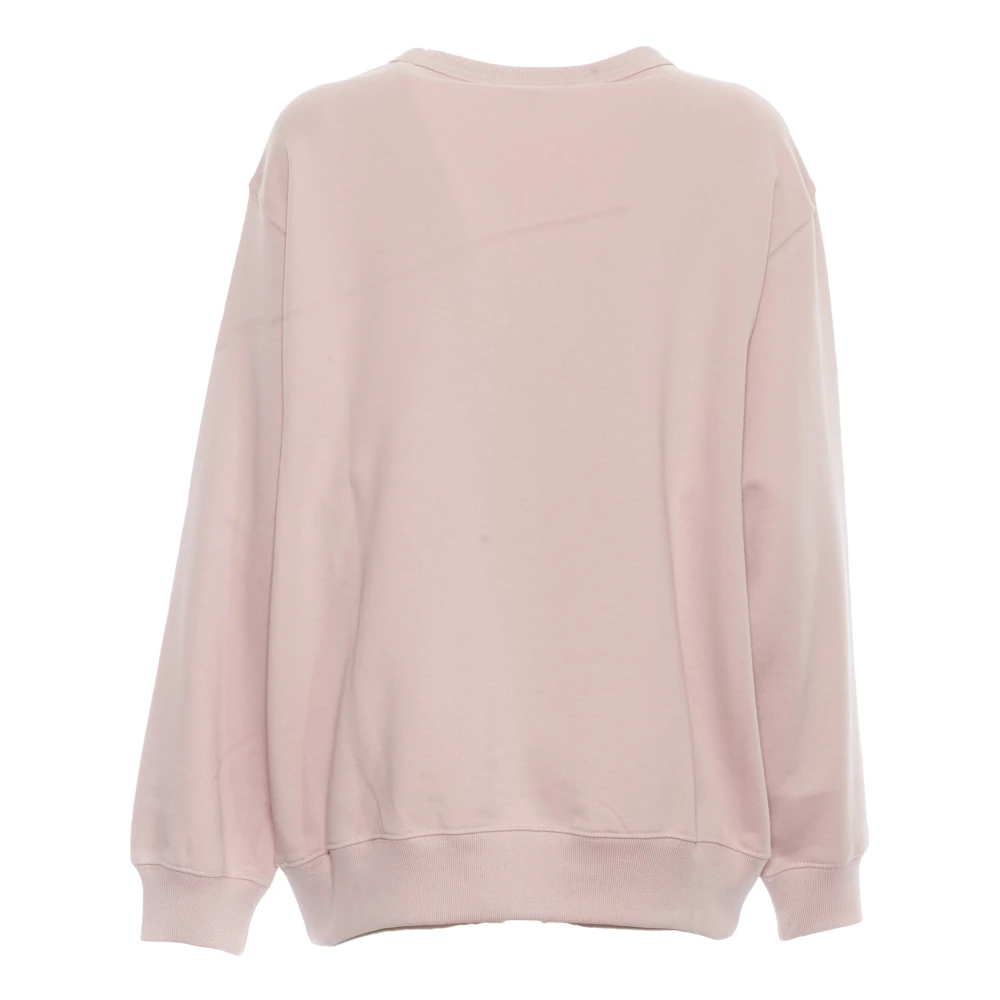 Dries Van Noten Peony Crew Neck Sweatshirt Aw24 Pink Dames