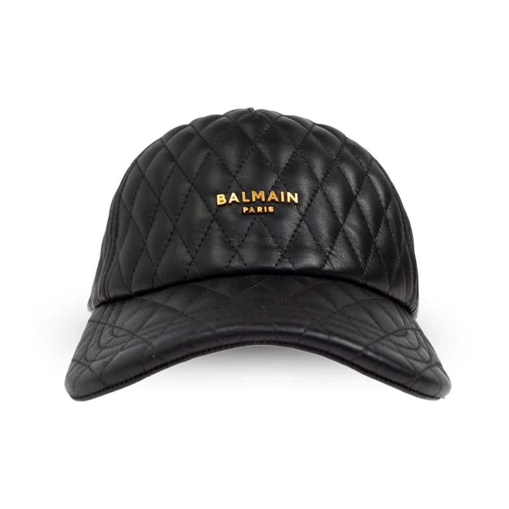 Balmain Leren pet Black Dames