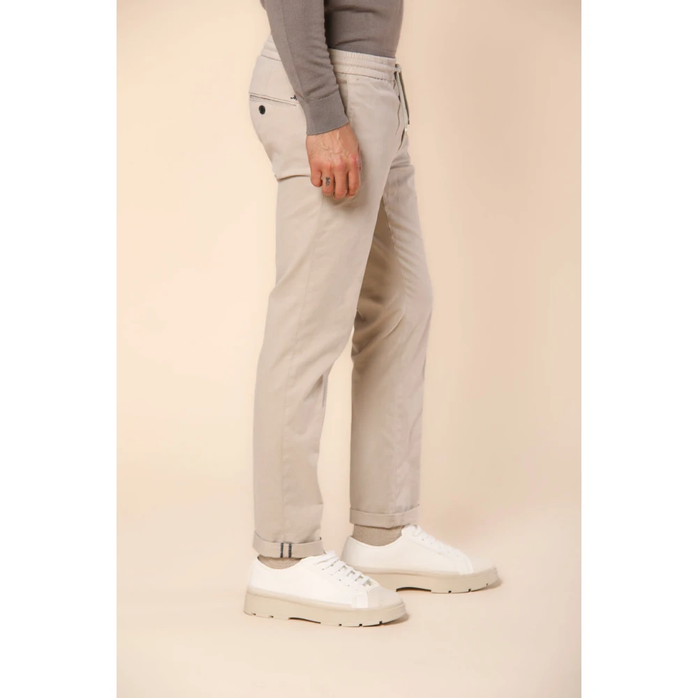 Mason's Stretch chino jogger broek regular fit Beige Heren