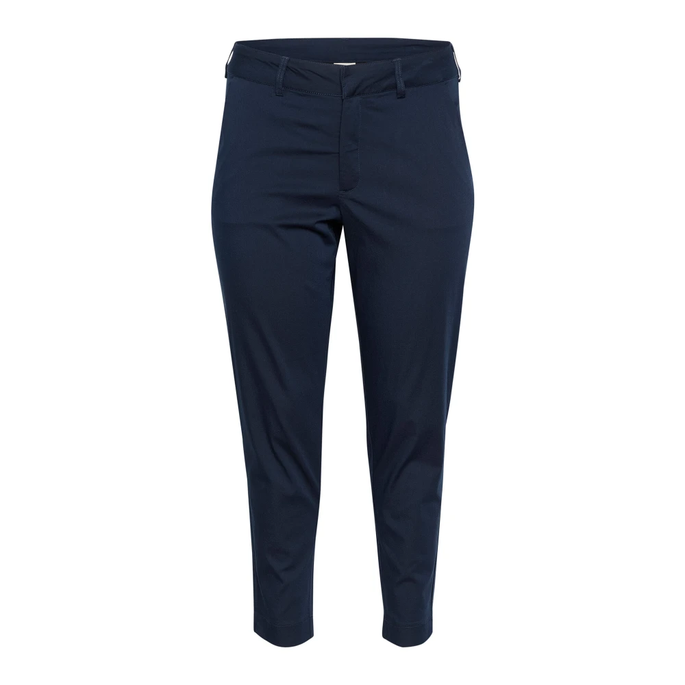Kaffe Curve Women's Blue Midnight Marine Chino Trousers - Chinos - 2XL - Trousers