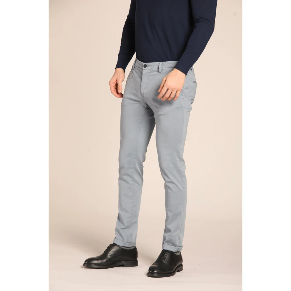Mason's Slim Fit Winter Chino Broek Lichtblauw Blue Heren