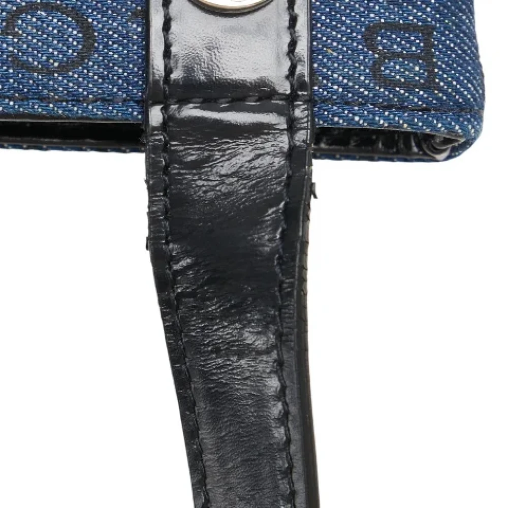 Bvlgari Vintage Pre-owned Canvas shoulder-bags Blue Dames