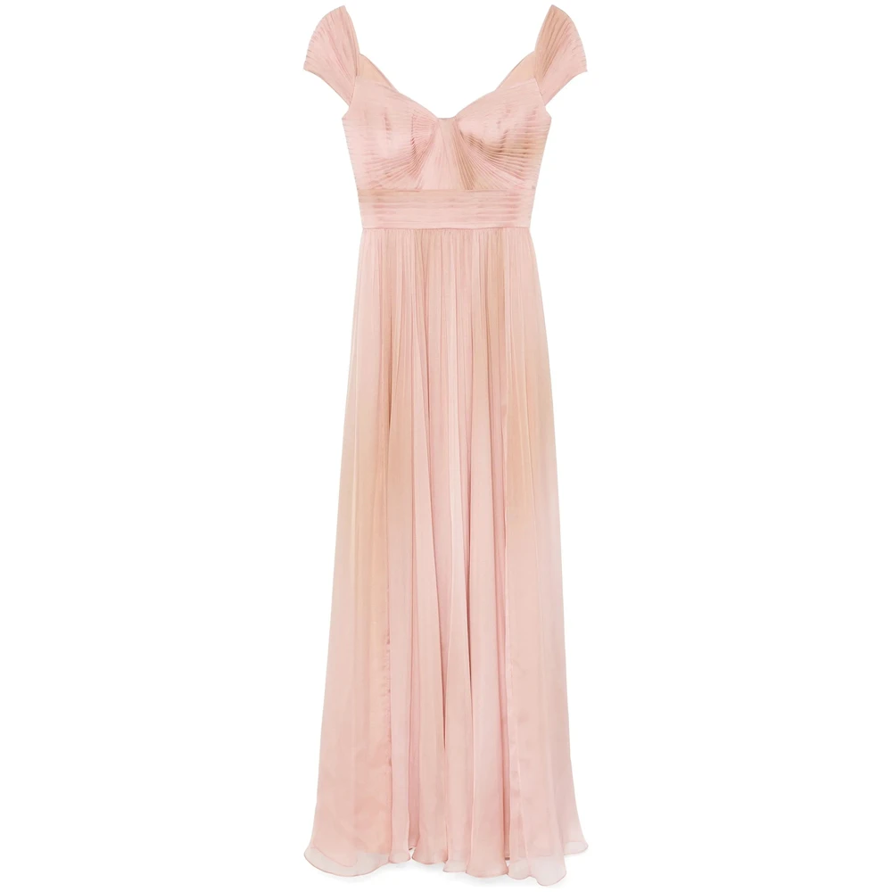 Elie Saab Poederroze Verloop Effect Jurk Pink Dames