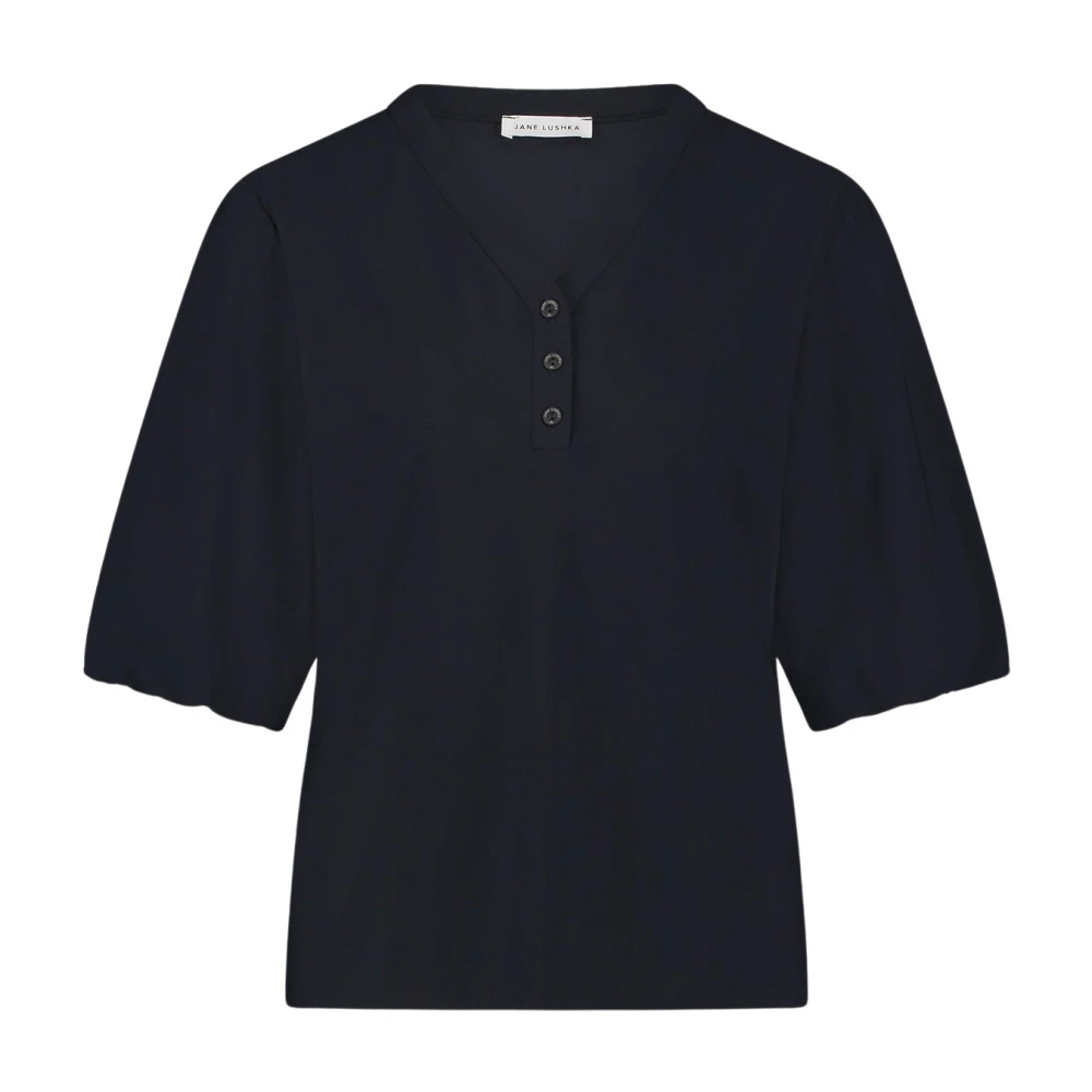 Jane Lushka Stijlvolle Ava Top in Blauw Blue Dames