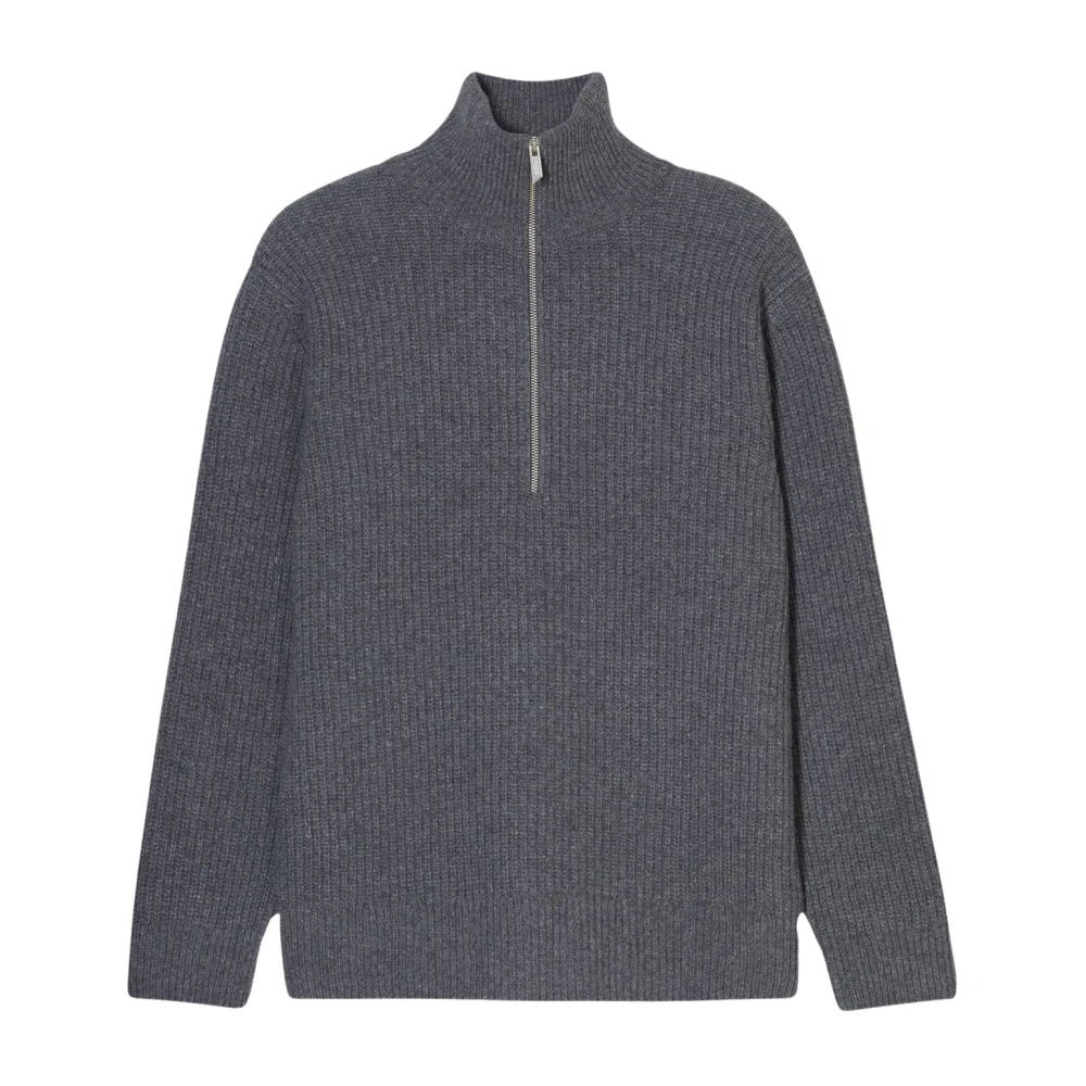 Closed Halve Rits Ribtrui Gray Heren