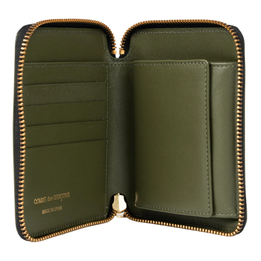 Comme des Garçons Khaki Brick Ritsportemonnee met Kaartsleuven Green Unisex