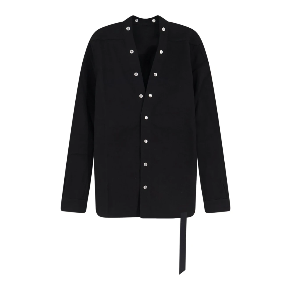 Rick Owens Black Camicia Larry Fogpocket Shirt - Male - Casual Shirts - S - Shirts