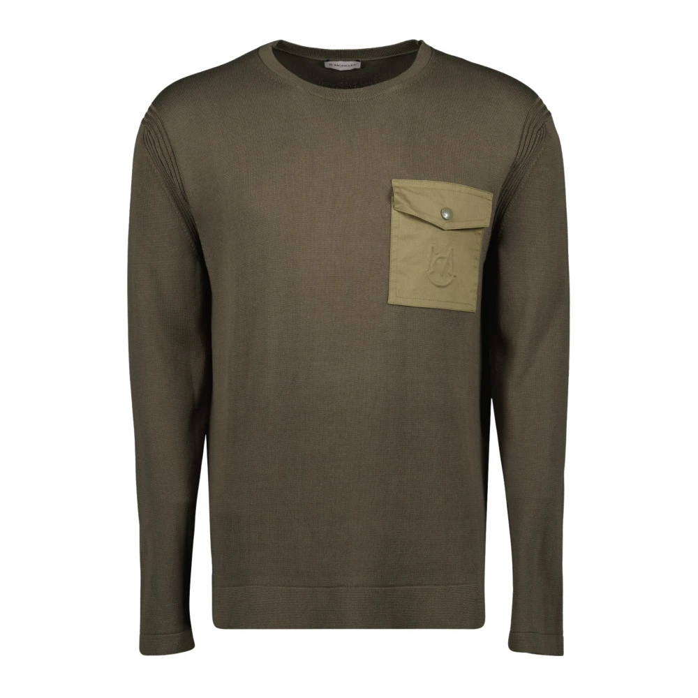 Grøn Khaki Lomme Sweater