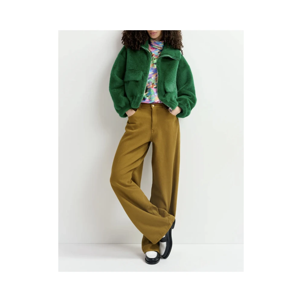 Essentiel Antwerp Wijde Pijp Denim Jeans Brown Dames