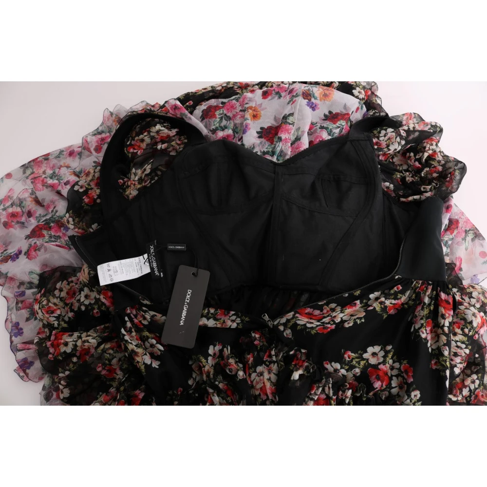 Dolce & Gabbana Bloemig zijden blend schede jurk Multicolor Dames
