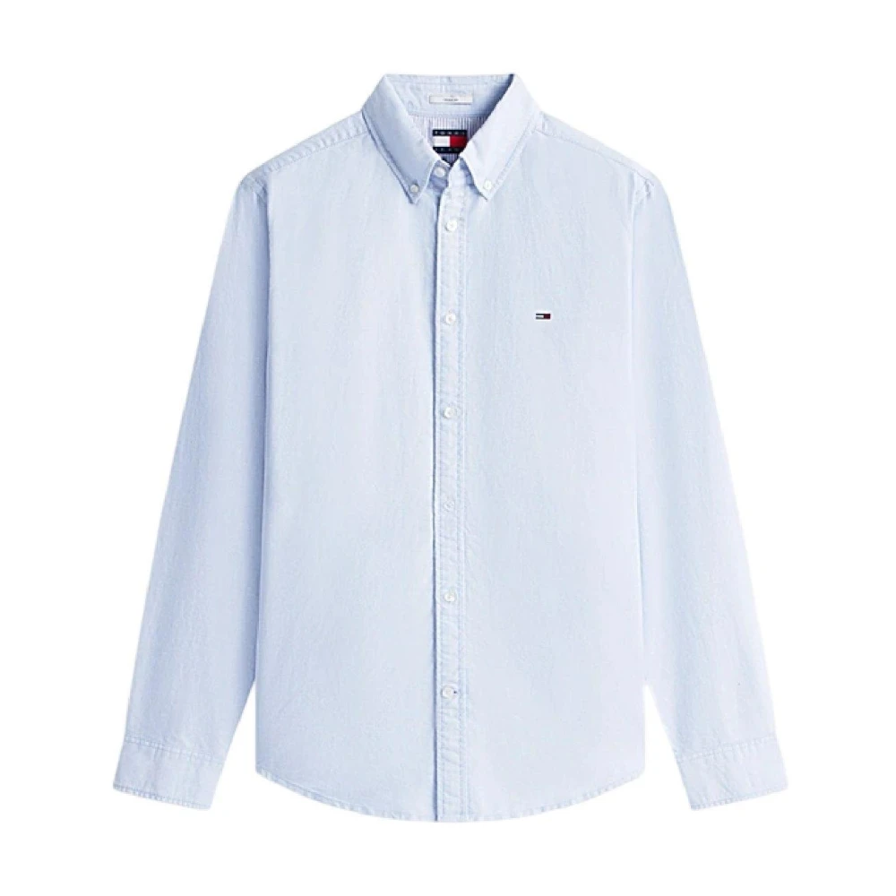 Tommy Hilfiger Men's Blue Oxford Shirt With Embroidered Logo - Casual Shirts - Xl - Shirts