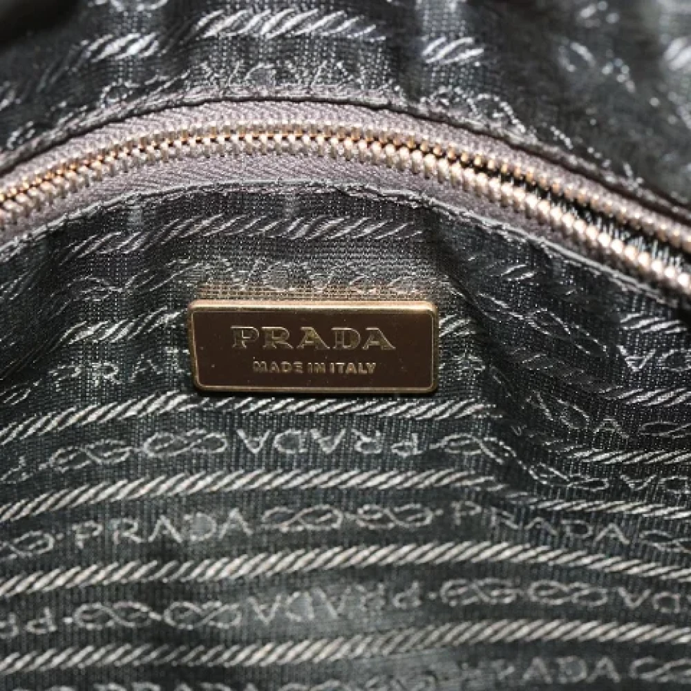 Prada Vintage Pre-owned Canvas prada-bags Beige Dames