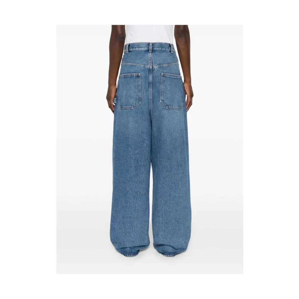 Armarium Blauwe Denim Wide Leg Jeans Blue Dames