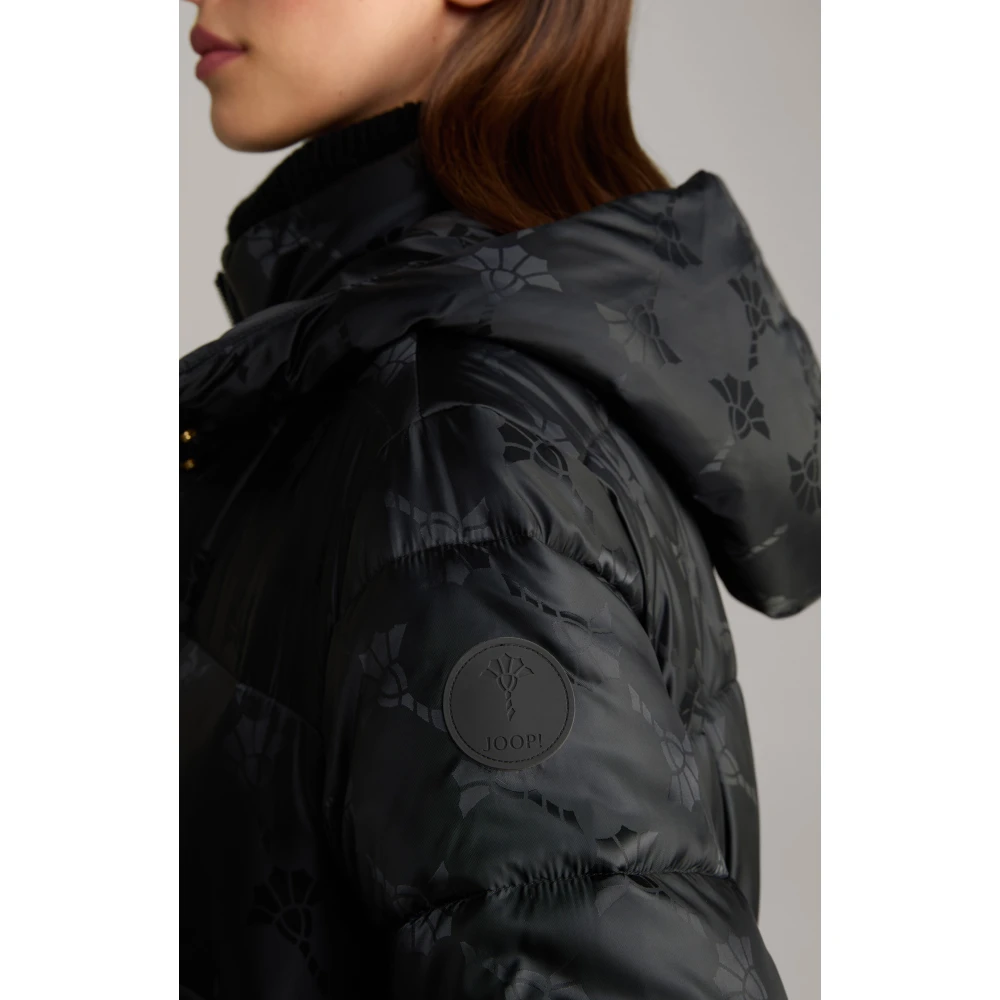 Joop! Grafische Bloem Hoodie Black Dames