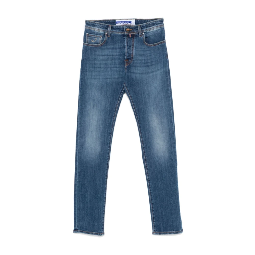 Jacob Cohën Blauwe Denim Wijde Zoom Jeans Blue Heren