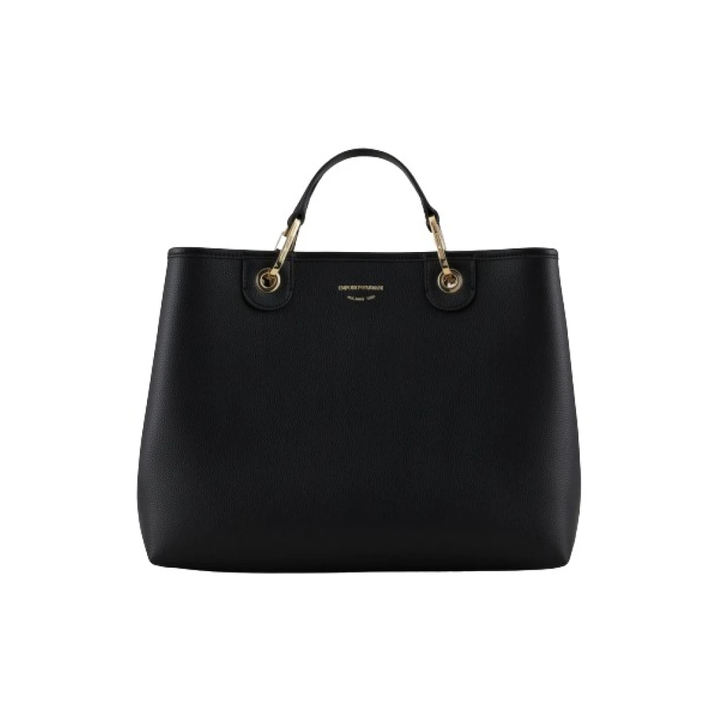 Emporio Armani Grote Tote Tas van Zacht Imitatieleer Black Dames