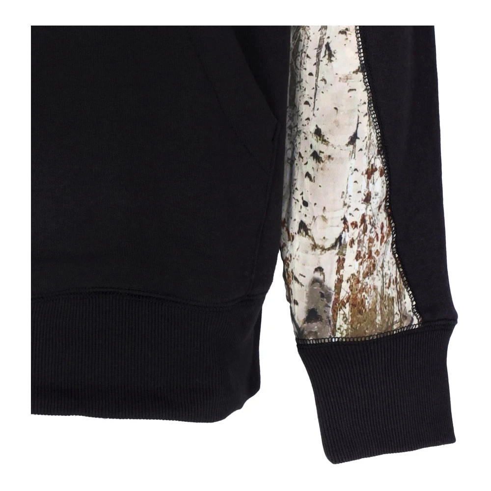 Timberland Zwarte hoodie met bedrukte inzetstukken Black Heren