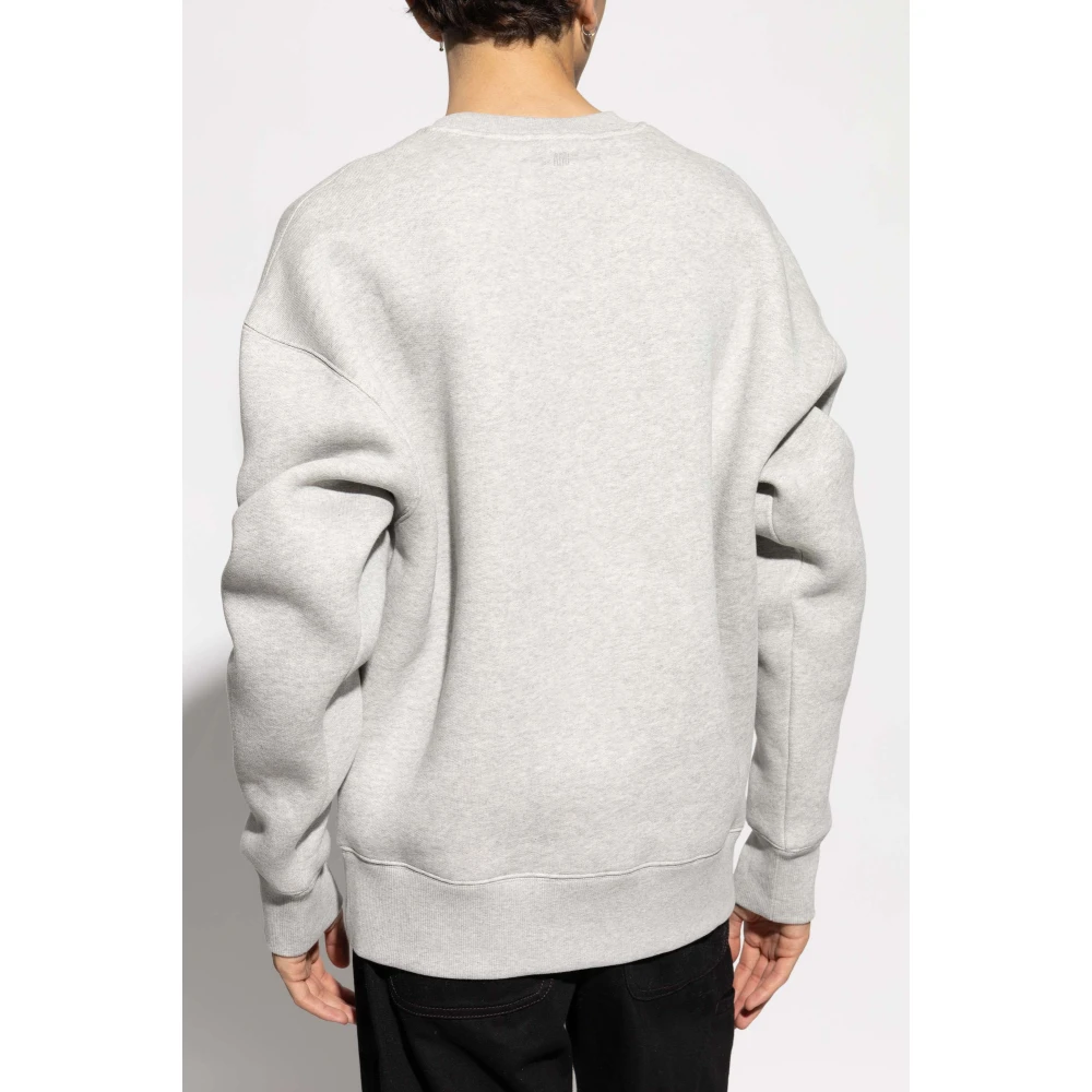 Ami Paris Logo Sweatshirt Gray Heren