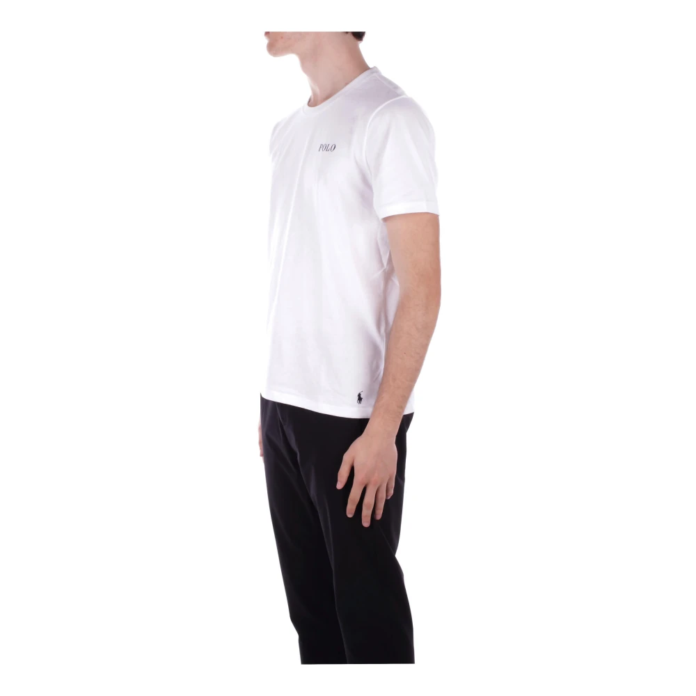 Ralph Lauren Wit Logo Front T-shirt White Heren